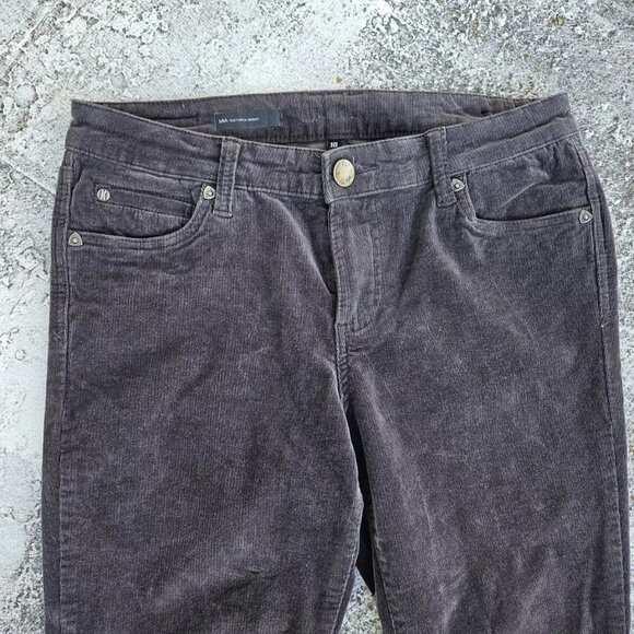 Kut from Kloth Women Pant Corduroy MIA TOOTHPICK Skinny Dark Brown Jeans Size 10 - Picture 4 of 11